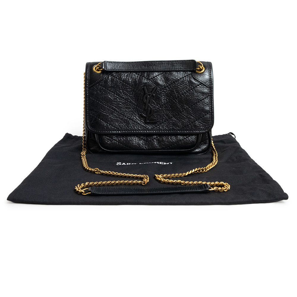Saint Laurent Light Chain Vintage Calfskin Bronze Niki Shoulder Bag